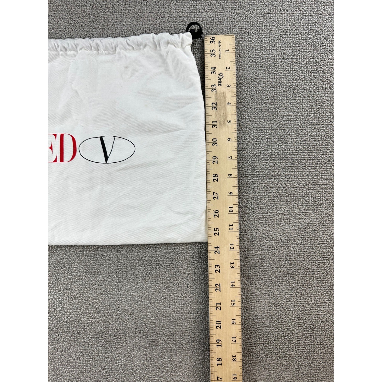 RED Valentino Dust Bag White Cotton Drawstring  REDV Logo Large 15.5x12 thumbnail 4