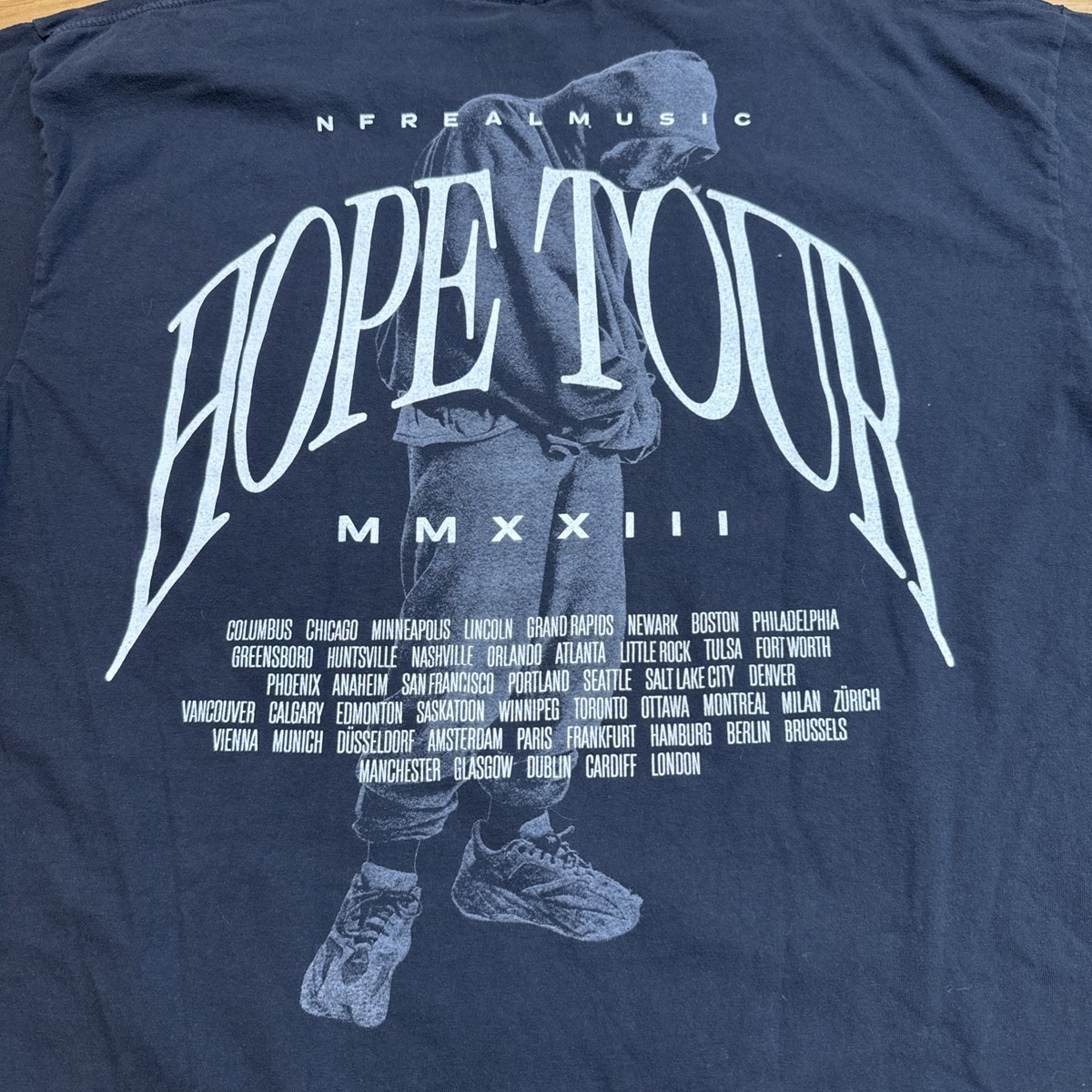 NF Black Concert T-Shirt Hope Tour Rap Hip Hop Music Fan Merch