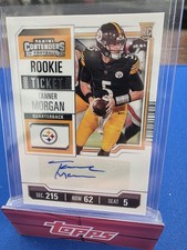 2023 Panini Contenders Tanner Morgan Rookie Ticket Auto RC Card # 280. rookie card picture
