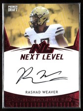 Rashad Weaver 2021 SAGE Premier Draft Next Level Signatures Red Auto #21NL-RW