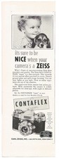 Zeiss Ikon Super Contaflex Camera Model 1958 Original Magazine Print Ad