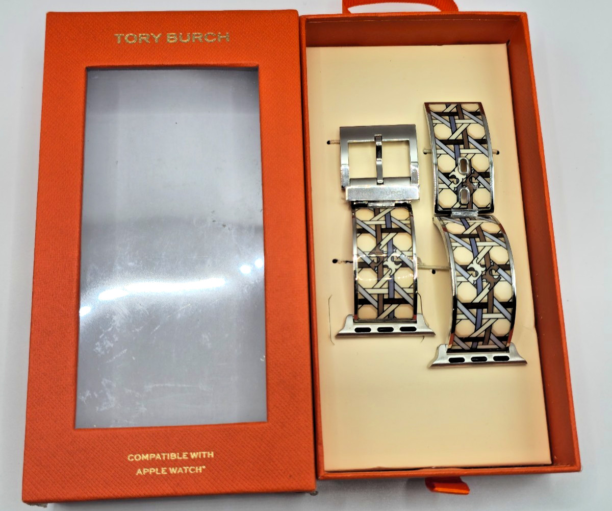 Tory Burch Geo Print Stainless Steel Apple Watch Band 38/40/41mm New thumbnail 6