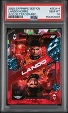 2025 Topps Chrome SAPPHIRE F1 Lando Norris RED insert /5! PSA 10! POP 1 - 🏎️🏎️