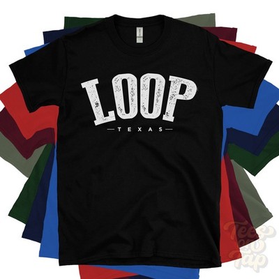 LOOP TEXAS T-SHIRT Seagraves Gaines USA Retro Uni-Stil Heimatstadt Geschenkidee