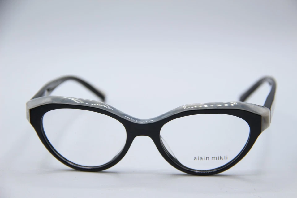 НОВЫЙ ALAIN MIKLI A03098 001 ЧЕРНЫЙ БЕЛЫЙ ПОДЛИННЫЙ ОПРАВЫ ОЧКИ 50-17 - Изображение 2 из 4