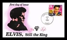 US COVER ELVIS PRESLEY LEGENDS OF MUSIC FDC PUGH HAND PAINTED HAND CANCEL