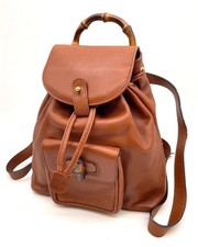 Authentic GUCCI Mini Brown Leather Backpack Bag
