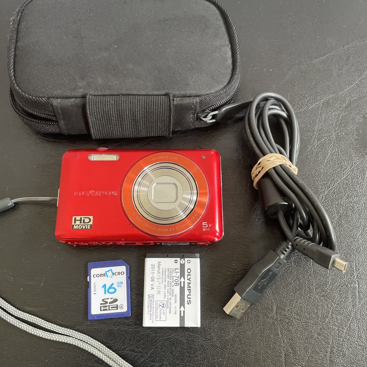 Olympus VG-120 14.0MP Digital Camera 5x Zoom Red Compact HD Olympus VG-120 14.0MP Digital Camera 5x Zoom Red Compact HD