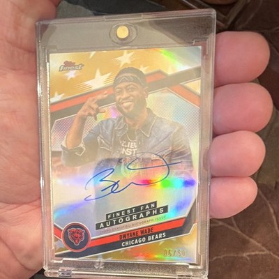 Topps Finest Finest Fan Autographs Dwyane Wade Bears Auto FAN-DW #/50