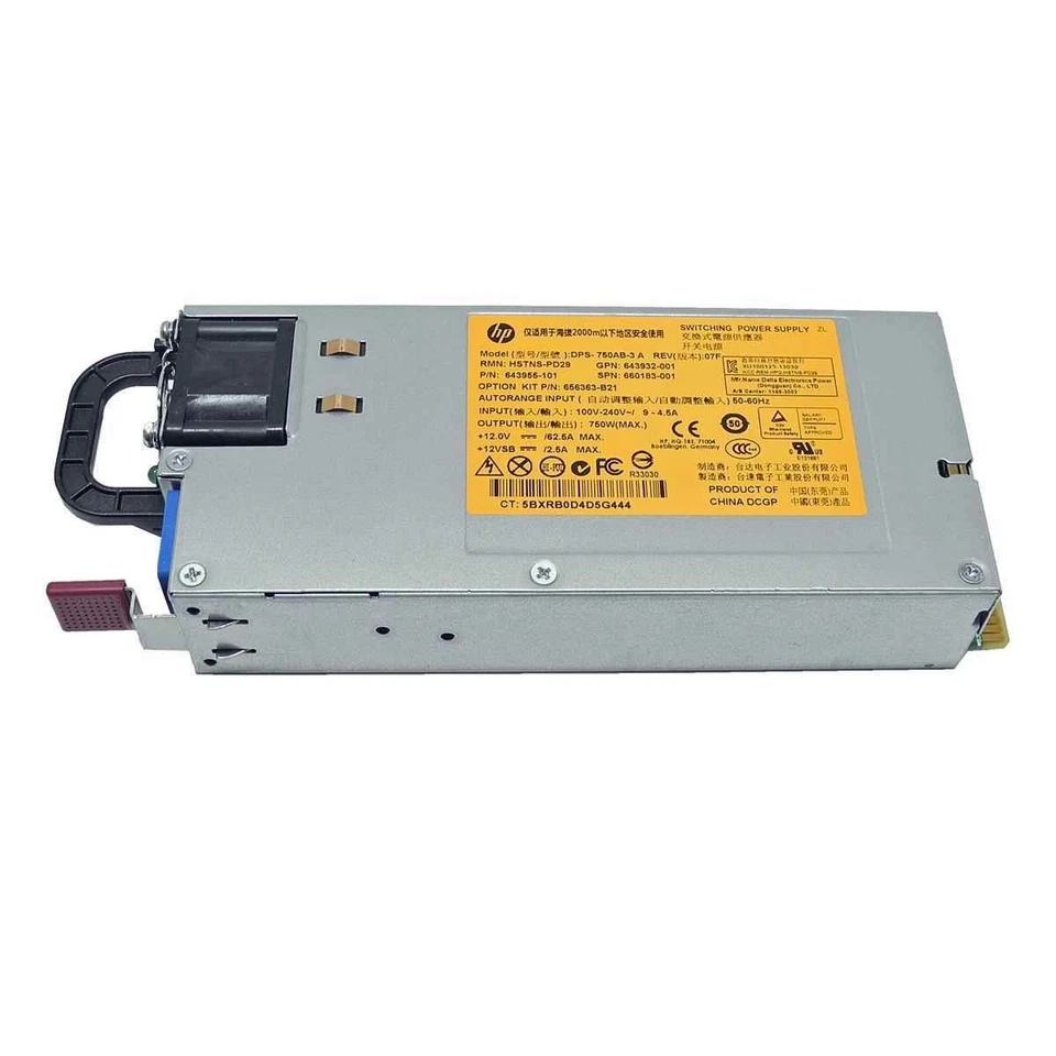 HP Power Supply/Netzteil HSTNS-PD29 750W DL360p 380p G8 Gen8 660183-001 - Bild 4 von 4