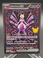 Carta Pokemon Holo Full Art 30° Anniversario Mewtwo EX 30° Anniversario 151/128