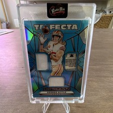 Panini 2024 Obsidian Trifecta Swatches George Kittle Blue #TS-GKE /25 49ers