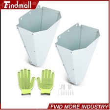Findmall 2 Pack Large Chicken Cone For Butchering Stainless Steel Kill Cone