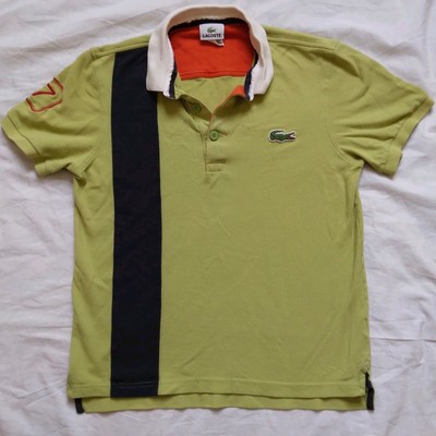Lacoste Polo Shirt Crocodile Logo Preppy Casual Rugby Green Navy Mens 3 Small 
