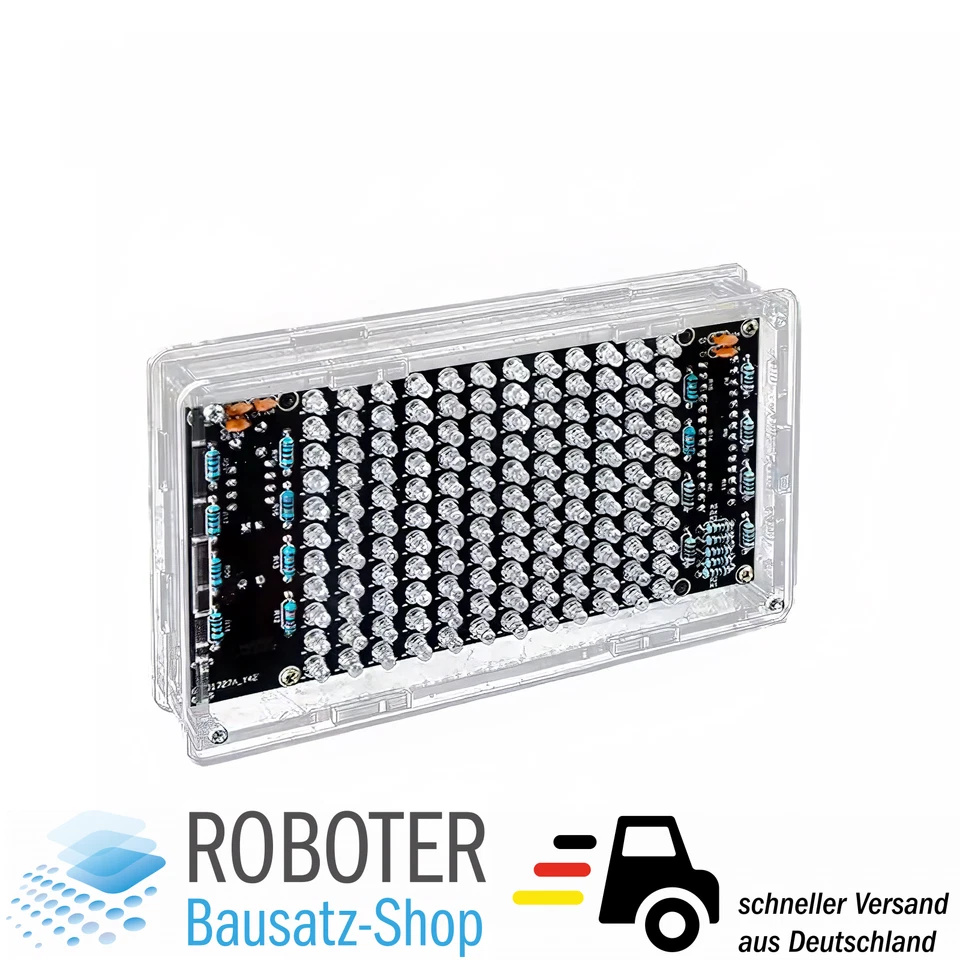 Bausatz LED Musik Spektrum mit Gehäuse zum Löten Löttechnik DIY-Elektronik