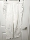 Lauren Ralph Lauren Women's Size 10/28 Side Buttons White Stretch Cotton — photo 1