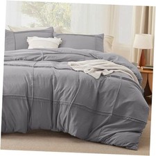 Grid Boho Duvet Cover King King 104" x 90" 38 - Grey - Grid No Comforter 