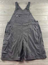 Duluth Heirloom Gardening Short Overalls Women  s XL Gray Nylon Preowned