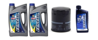 Suz uki ECSTAR V7000 10W-40 Marine 4-Stroke Engine Oil, 2 Gal with 16510-96J1...