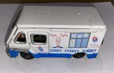  PARTS  Vintage 1960s Tin Litho Friction Mister Softee Ice Cream Truck Japan