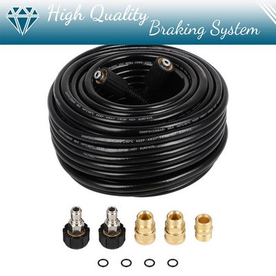 #ad 3200PSI Pressure Washer Hose 100 ft with M22 to 3 8quot; Quick Connect Adapter $53.89