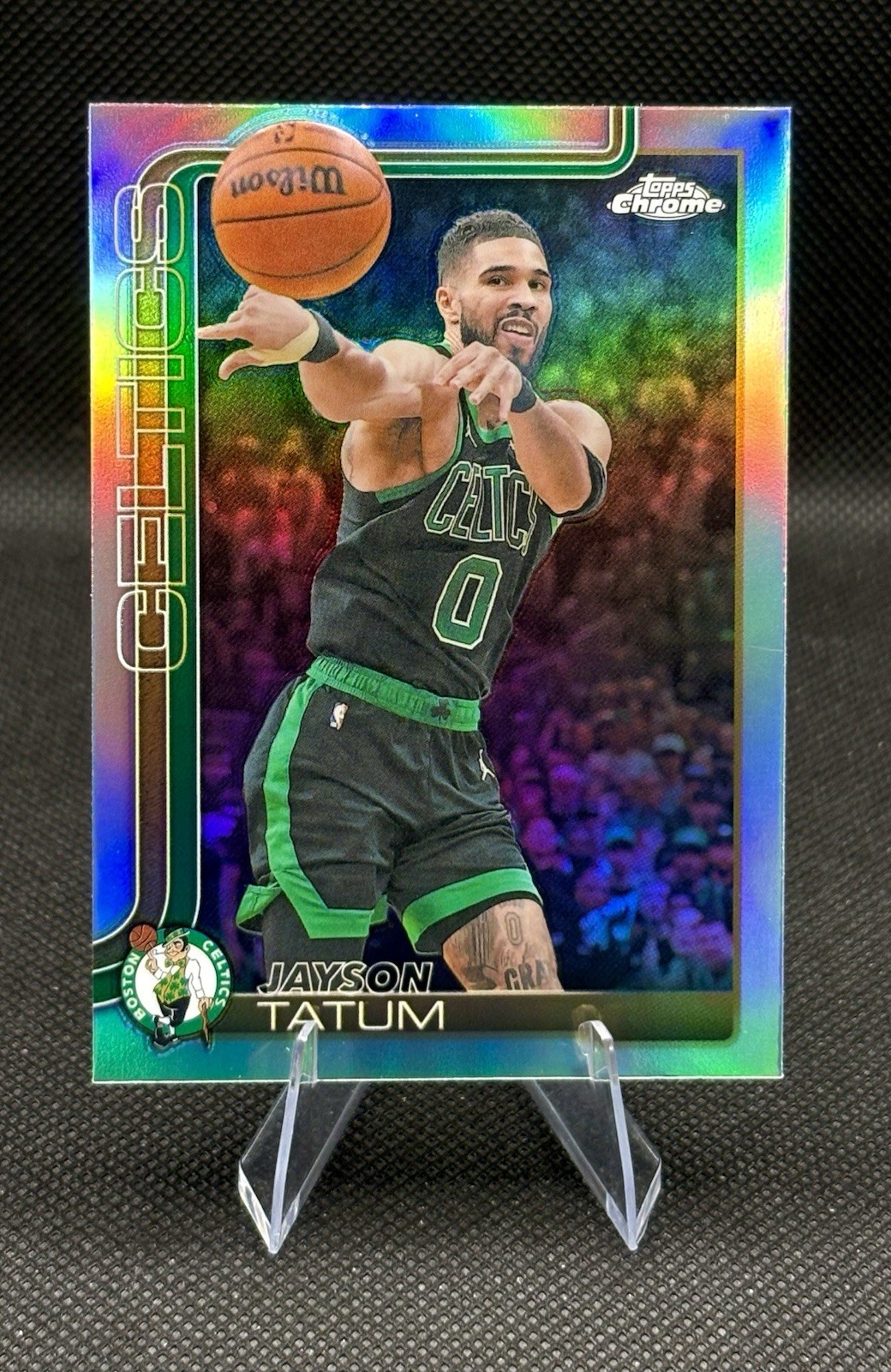 Jayson Tatum Refractor 2025-26 Topps Chrome Update #8 Boston Celtics