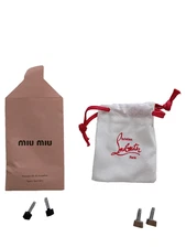 AUTHENTIC 2 MIU MIU & 1 CHRISTIAN LOUBOUTIN HEEL TIP REPLACEMENT      NEW