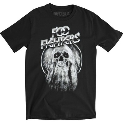 Men's Foo Fighters Bearded Skull Slim Fit T-shirt XX-Large Black