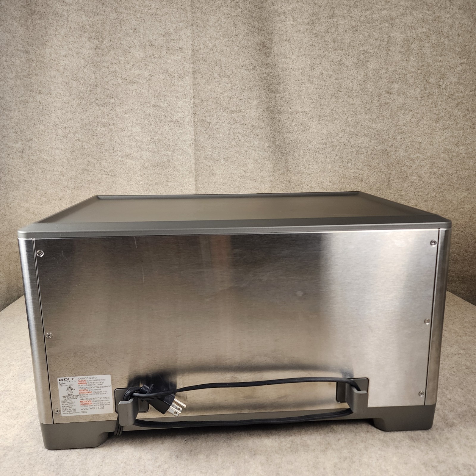 WOLF Gourmet Countertop Oven w/ Convection STAINLESS STEEL WGCO100S