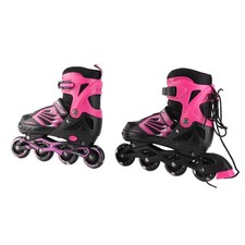 Verstellbare Beleuchtete Inlineskates Mit Leuchtenden Rollen Für Rosa M