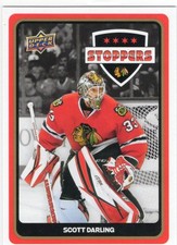 2025-26 UD CHICAGO BLACKHAWKS CENTENNIAL STOPPERS GOLD #S-4 SCOTT DARLING SP