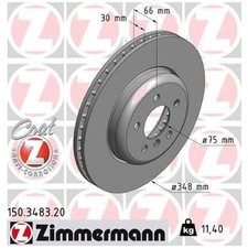 2x Zimmermann Scheibenbremse vorne 34116775277 34106898723 | 114515
