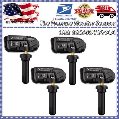 4X TPMS Tire Pressure Monitor Sensors for 14-22 Ram 1500 2500 3500 Jeep Cherokee
