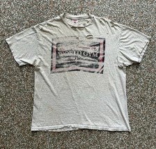 Vintage THRASHED World Gym Faded Graphic T-Shirt Made In USA L:28” W:24”