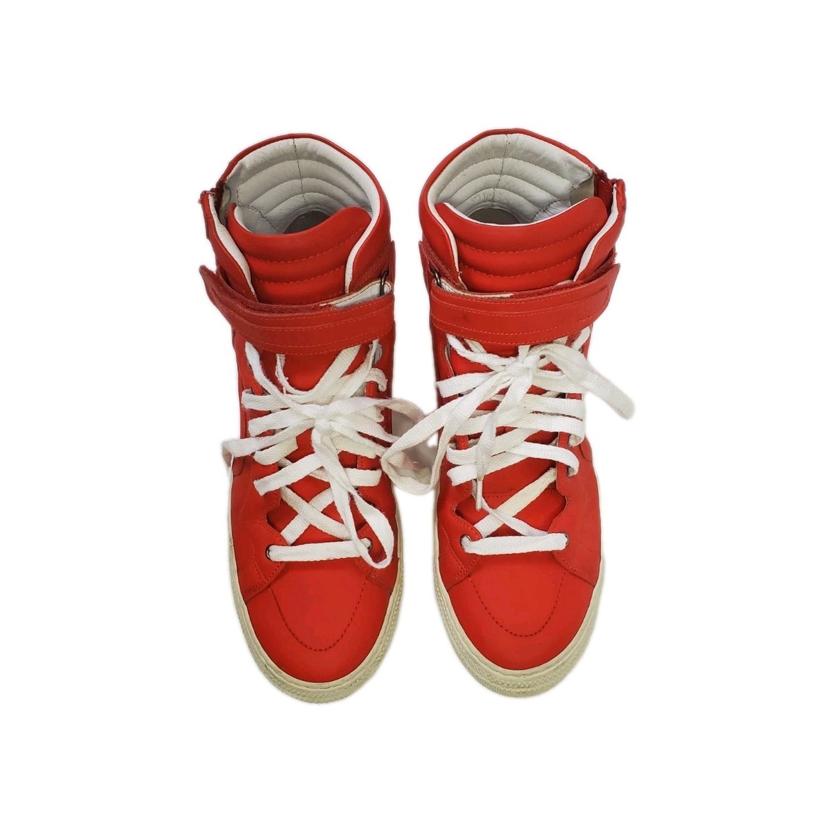 Pierre Hardy 112 Red Leather Hi-top Men's Sneakers EU Size 43/US