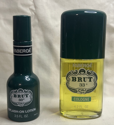 FABERGE` BRUT 33 Splash-on Lotion cologne