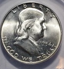 1954-D Franklin Silver Half Dollar ANACS MS64