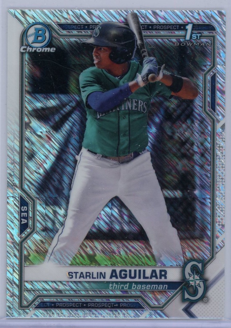 2021 Bowman Chrome - Prospects Starlin Aguilar #BCP-249 Shimmer Refractor (RC)