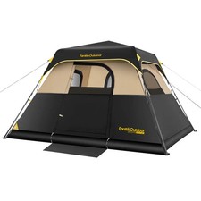 Fanttik Camping Tent 4 Person Instant Cabin Tent Setup in 60 Seconds with Rainfl