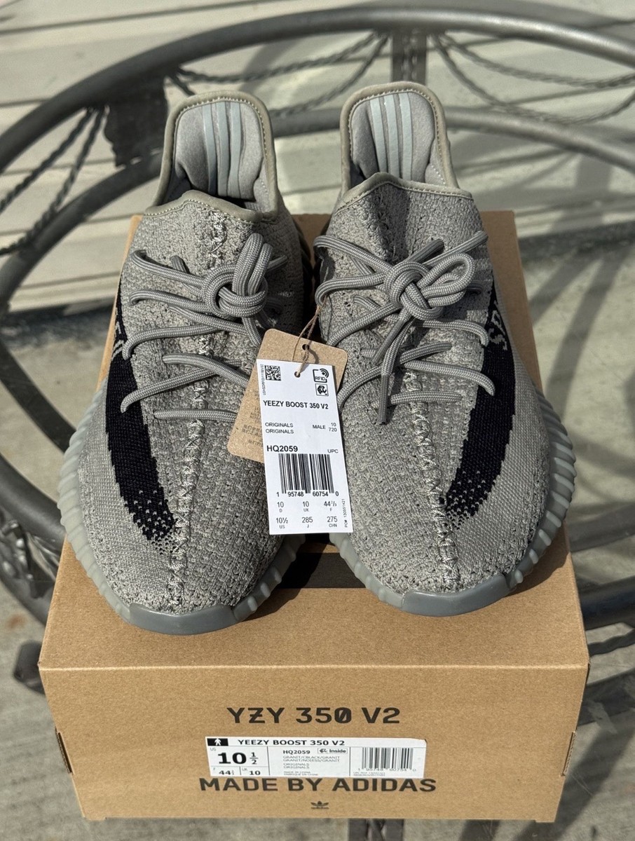 adidas Yeezy Boost 350 V2 Granite HQ2059 Gray Black Men's Low Top