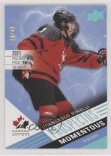 2021 Upper Deck Team Canada Juniors Electric Blue 24/49 Francesco Pinelli l5j
