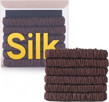 6Pcs Silk Hair Ties 100 Pure Mulberry Silk Scrunchies for Women Girls