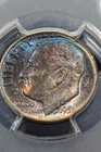 1956-P Roosevelt Dime Pcgs MS/66 Awesome Toned Nice Clean Surfaces
