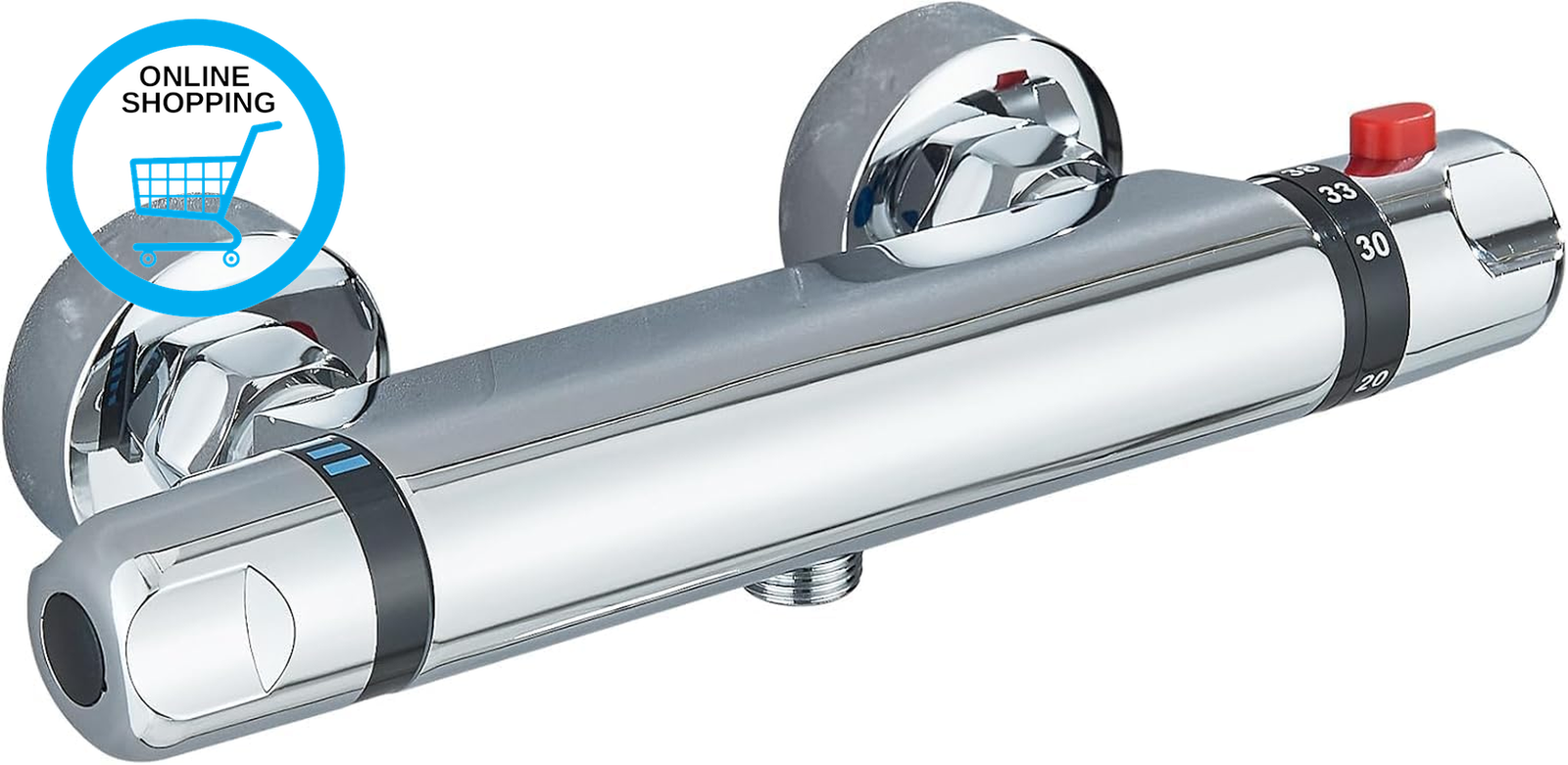 Thermostatic Shower Mixer Bar Wall Mounted Shower Mixer Valve anti Scald Thermos