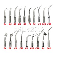 19 Type Dental Ultrasonic Scaler Scaling Endo Perio Tip Fit EMS Woodpecker G P E