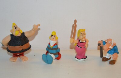 Konvolut 4 Figuren ASTERIX UND OBELIX GALLISCH Uderzo PLASTOY MD TOYS Vintage 1997