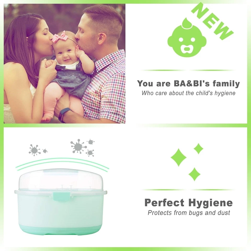 Escurridor De Secar Los Biberones Para Bebe - Estante de secado de biberones.(Verde) US Foto 3 de 4