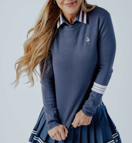 FORE ALL " DAMEN " DOROTHY PULLOVER " INDIGO " LEICHT & ATMUNGSAKTIV - MEDIUM