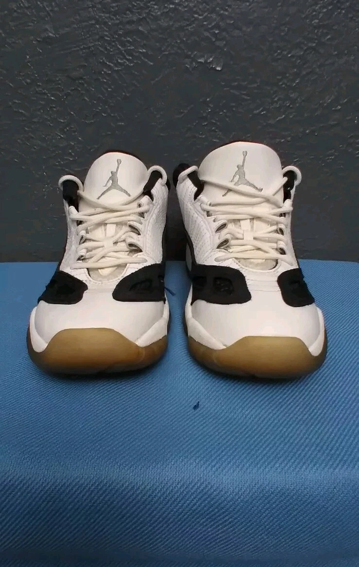 Air Jordan 11 Low IE bianco argento metallizzato nero taglia 5 5 anni 306006 100