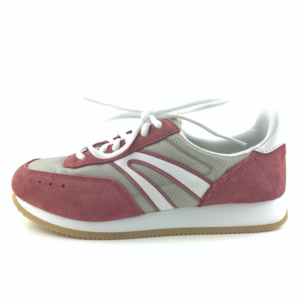 Bass Rave Womens 7 M Leather Suede Sneaker Pink Low Top 62T518A Retro - Image 2 of 4